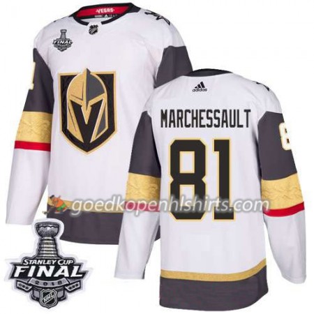 Vegas Golden Knights Jonathan Marchessault 81 2018 Stanley Cup Final Patch Adidas Wit Authentic Shirt - Mannen